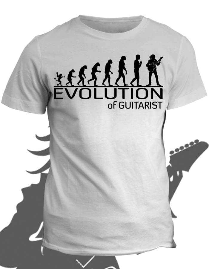 Tričko s potiskem Evolution of Guitarist