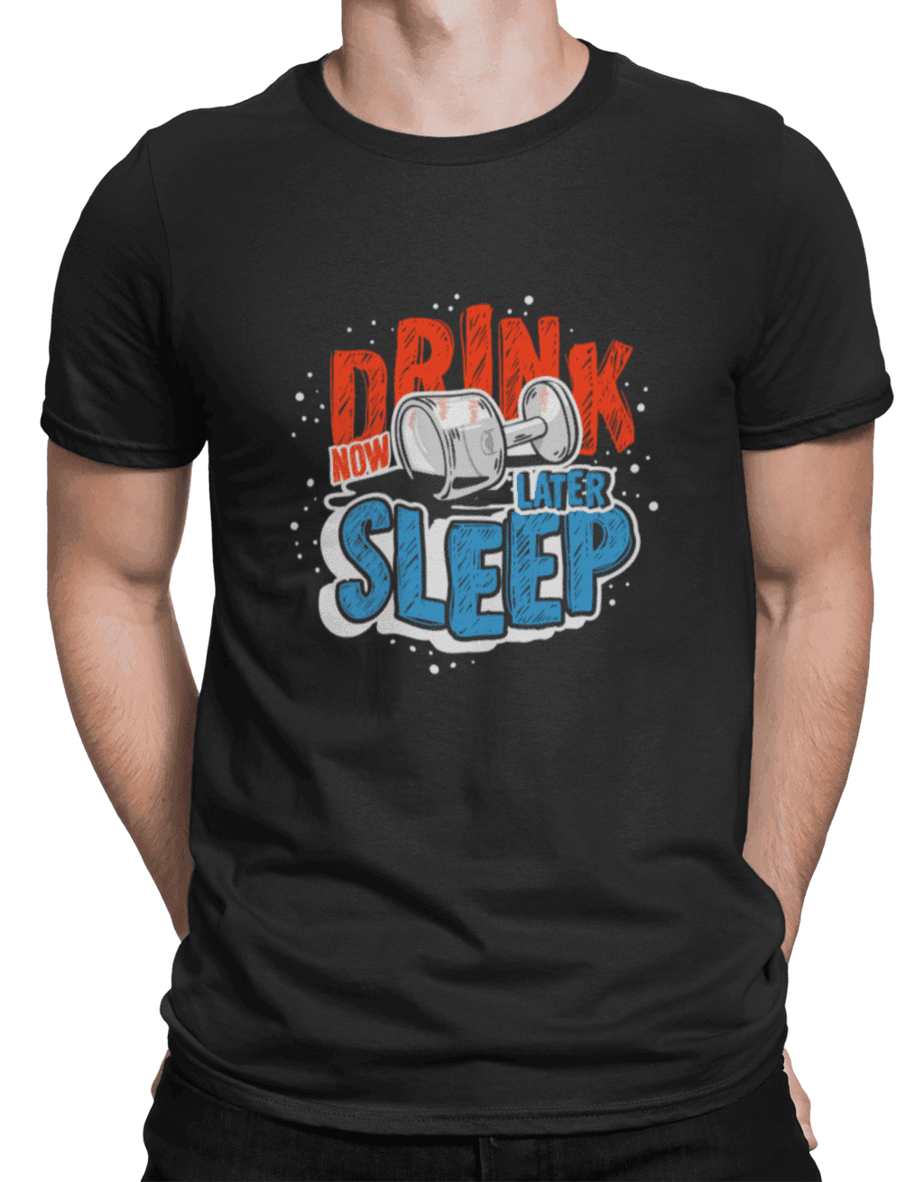 mockup of a man wearing a customizable t shirt against a plain color backdrop 1422 el (1) min (2)