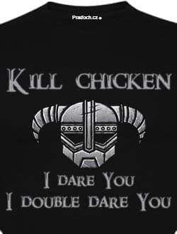 Tričko s potiskem Skyrim Chicken