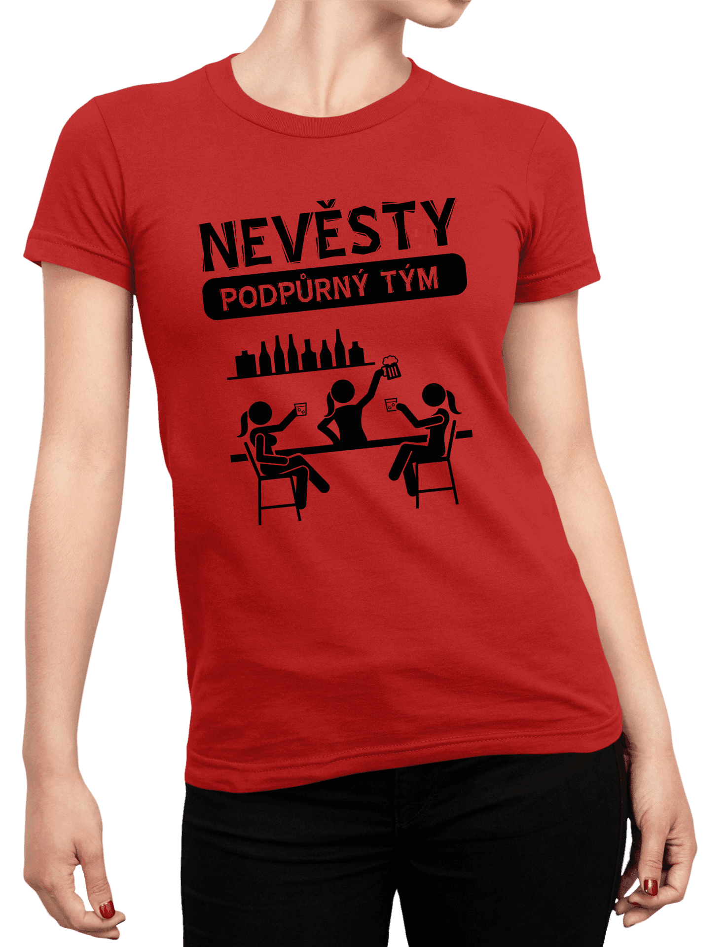 nevesty podpurny tym cervene triko