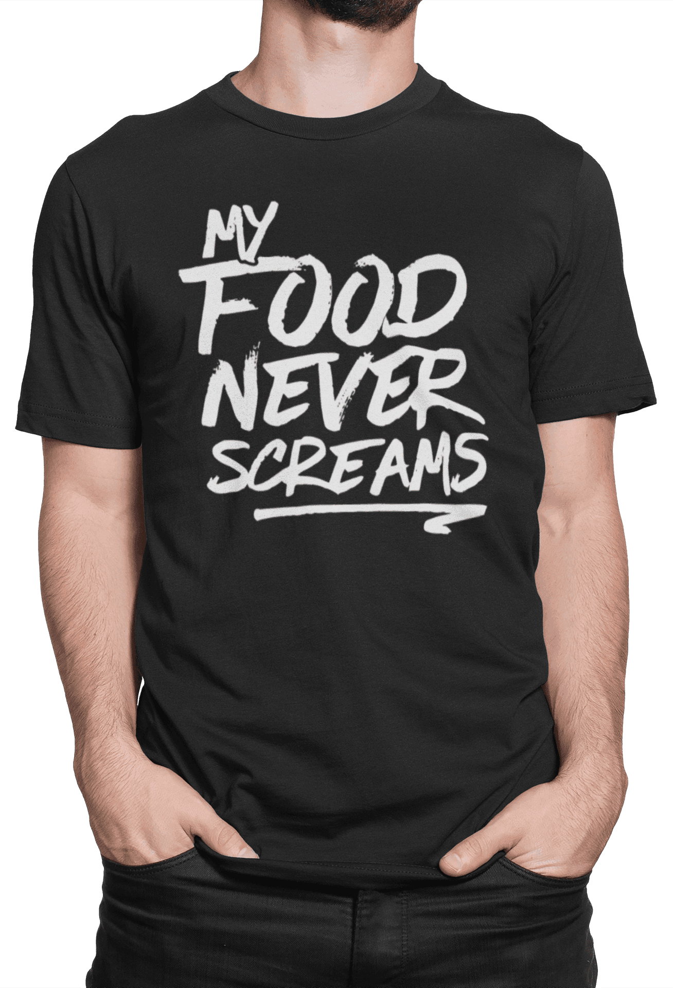 Tričko s potiskem My food never scream