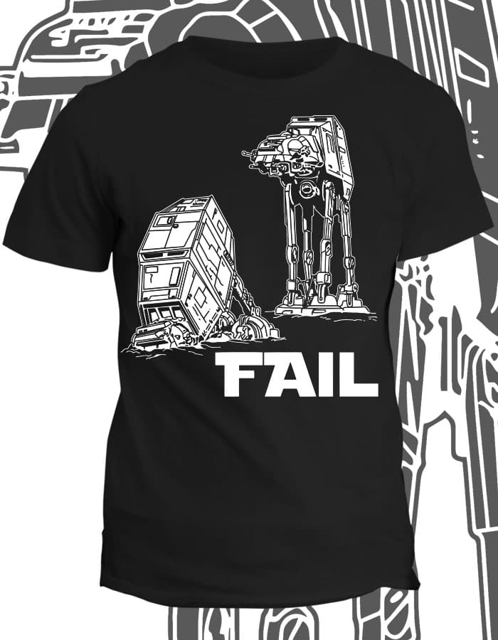 Tričko s potiskem AT AT Fail