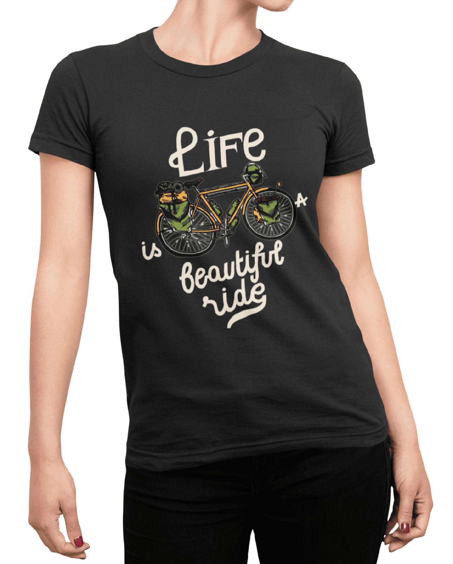 t shirt mockup of a woman posing with cropped face 87 el min