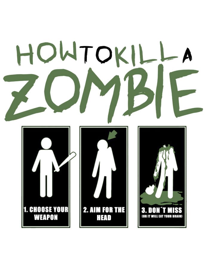 Tričko The Walking Dead - How to kill a zombie