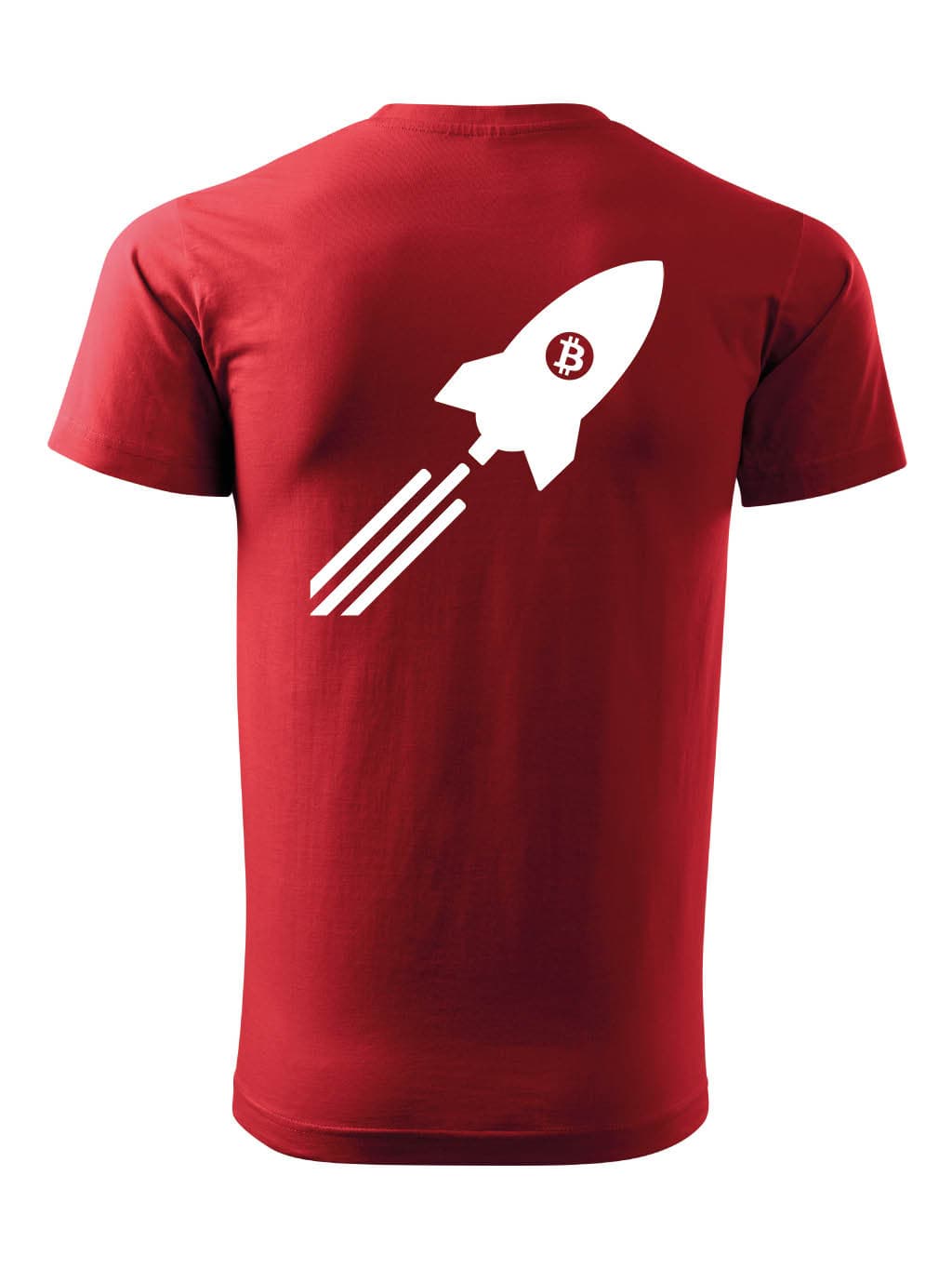 Tričko s potiskem Bitcoin Rocket