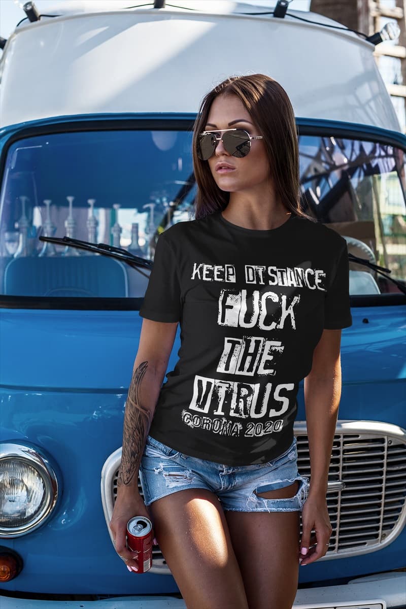 Tričko s potiskem F*ck the virus