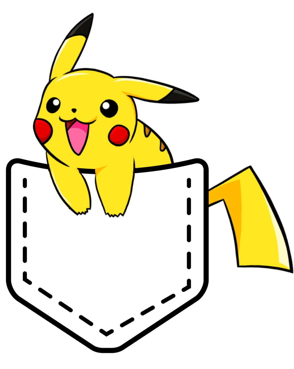 Pikachu na bílé