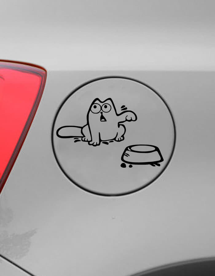 Samolepka na auto Hladová kočka