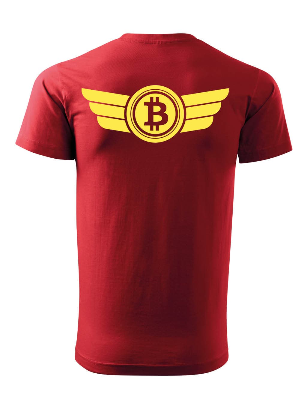 Tričko s potiskem Bitcoin Logo Wings