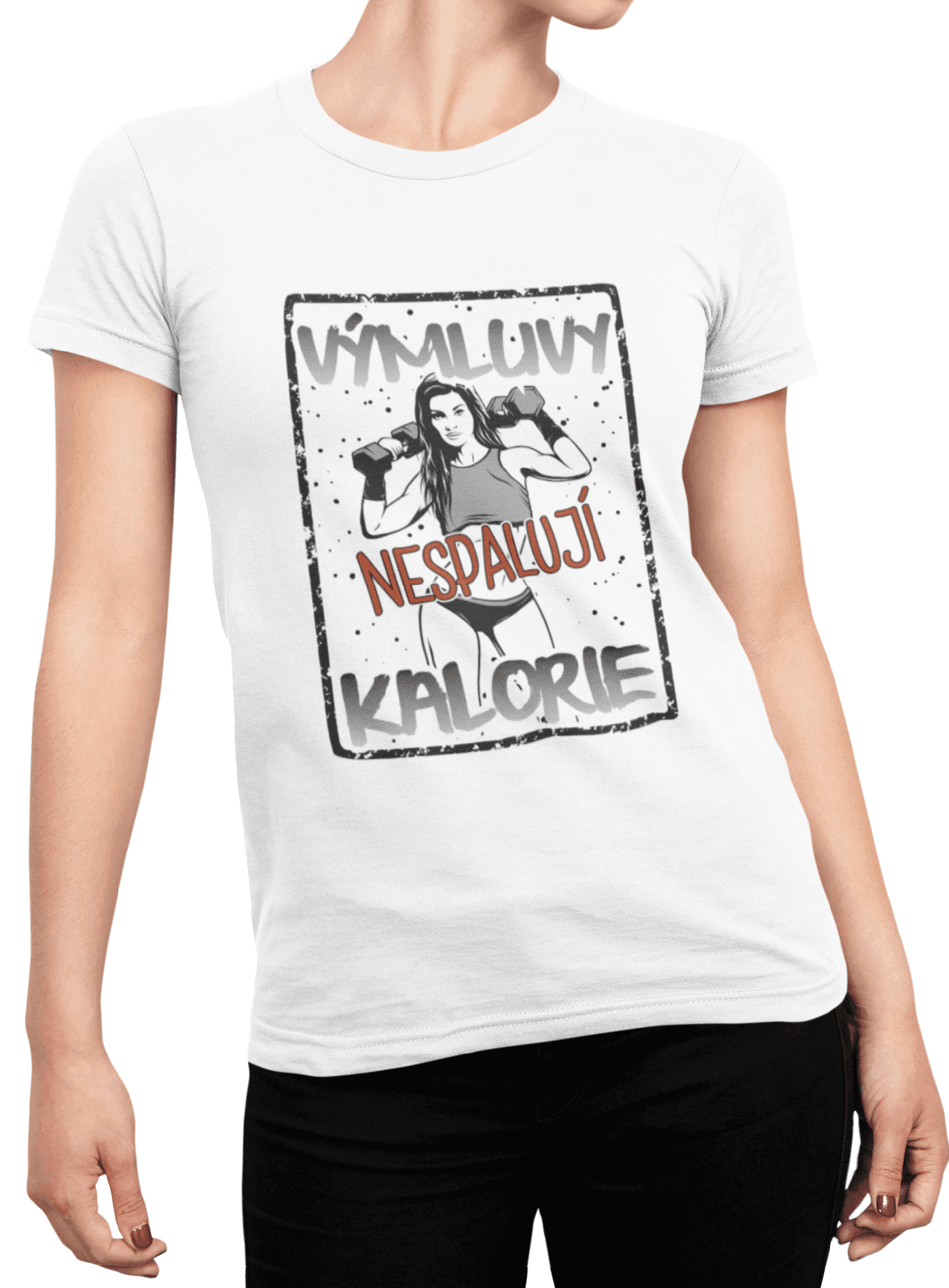 t shirt mockup of a woman posing with cropped face 87 el min