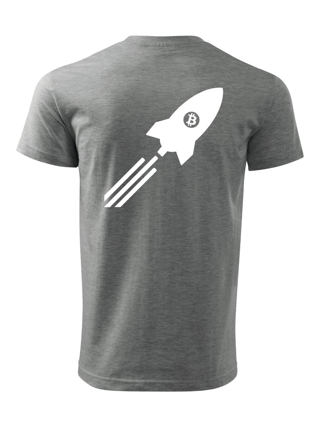 Tričko s potiskem Bitcoin Rocket