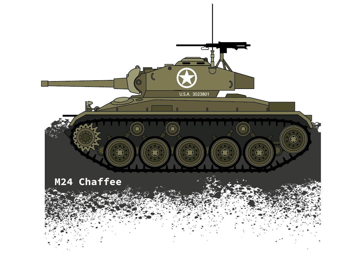 min M24 Chaffee tmavy