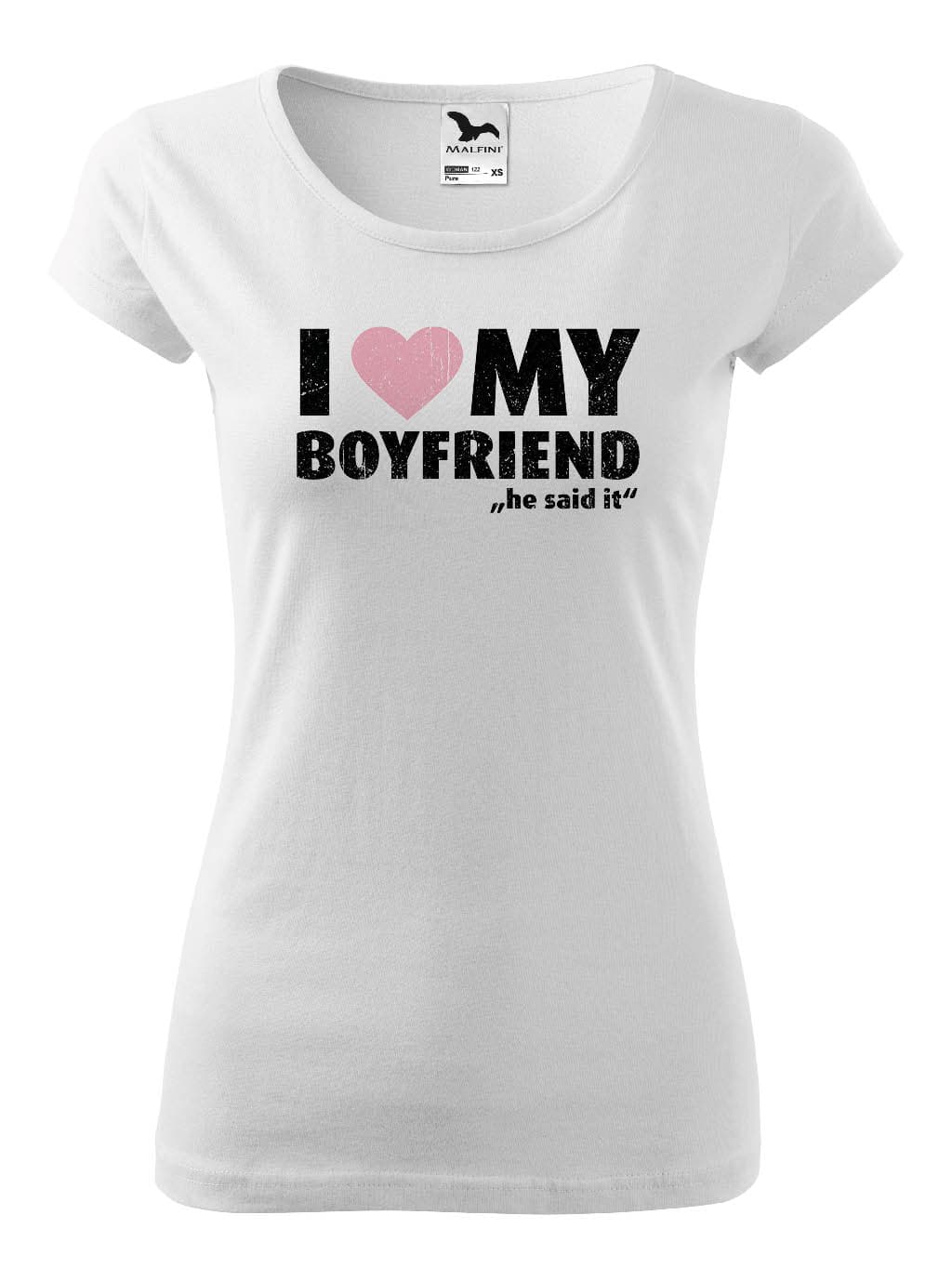 Tričko s potiskem I Love My Boyfriend