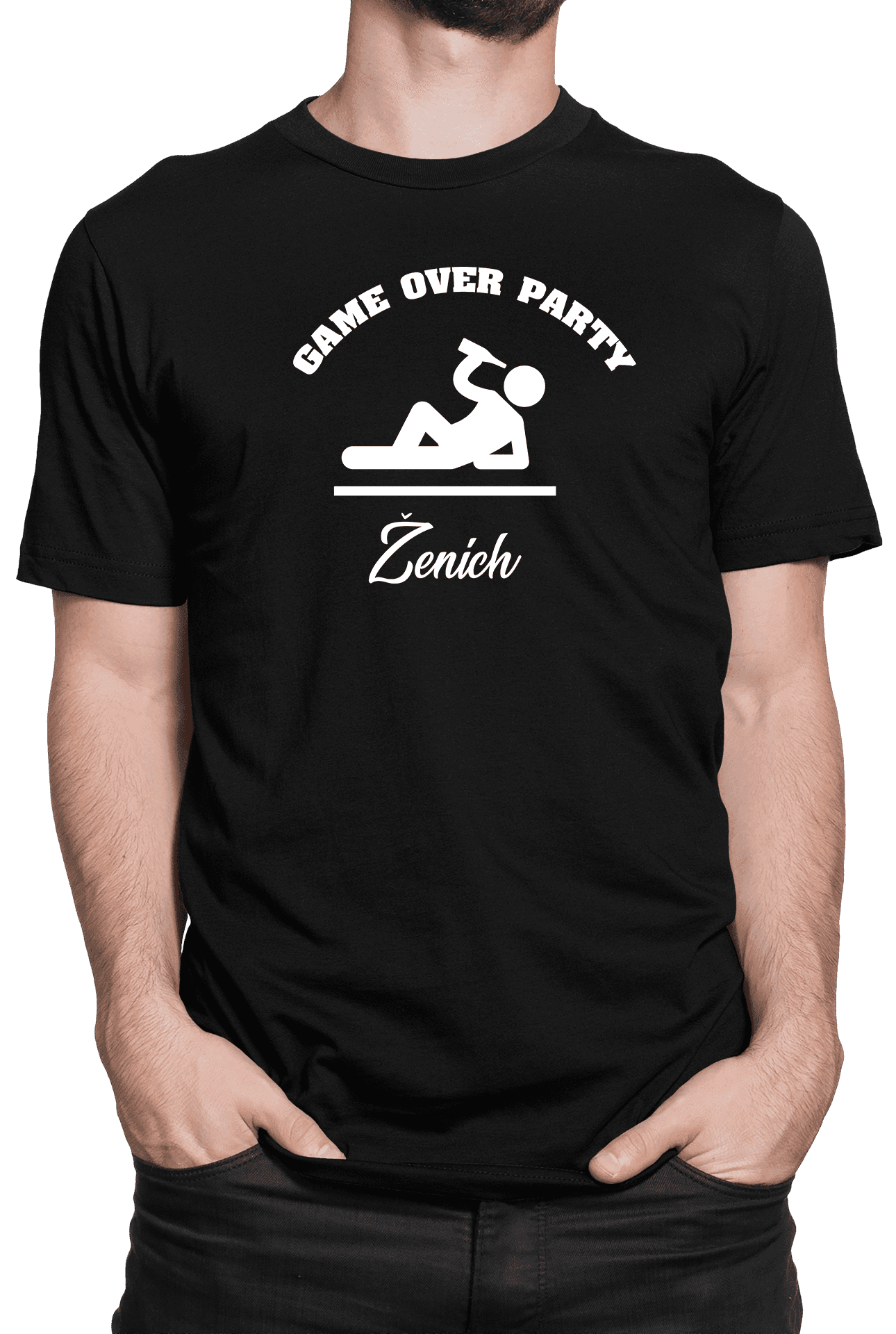 team game over zenich cerne triko min
