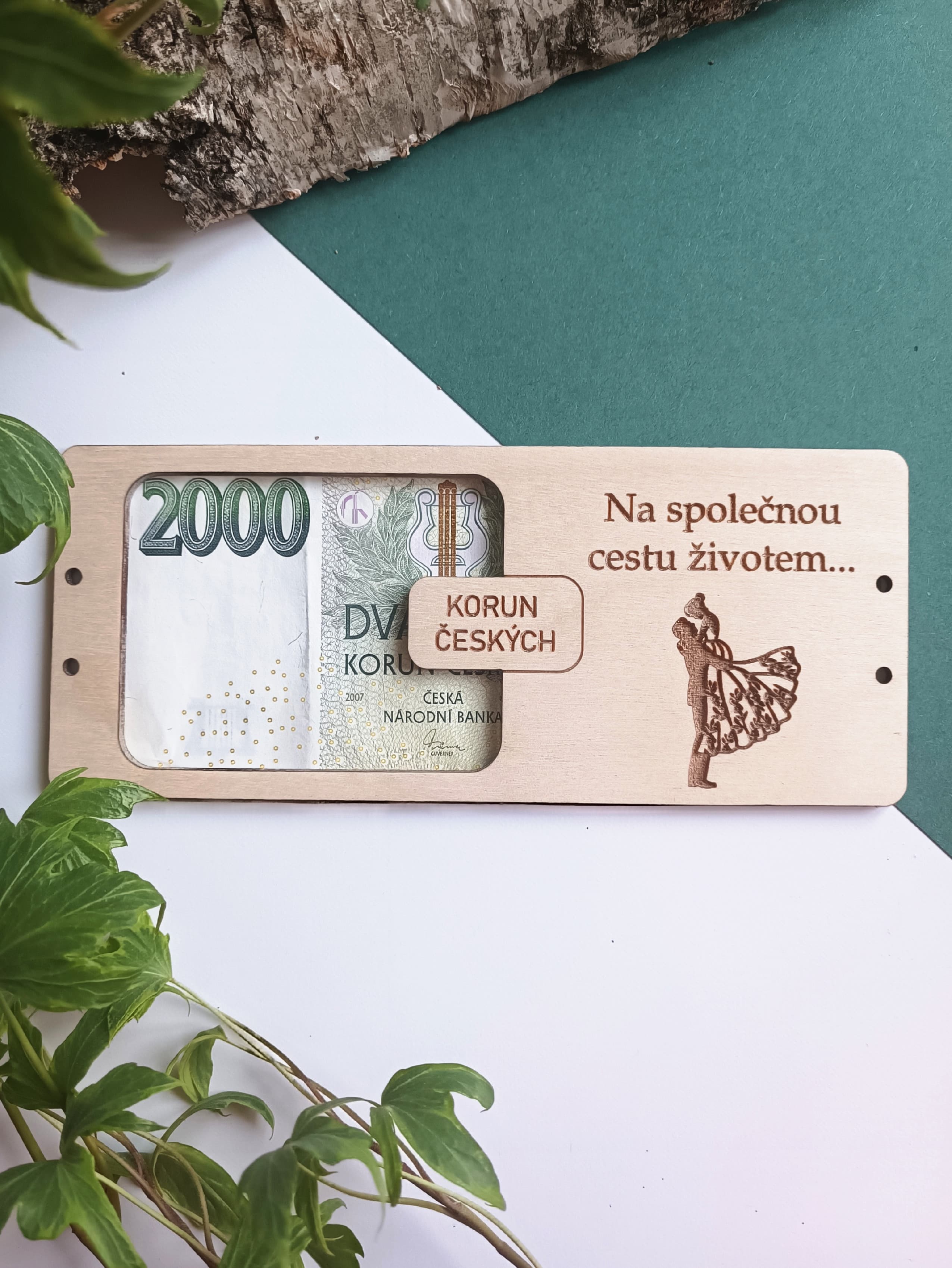 Dřevěné pouzdro na peníze