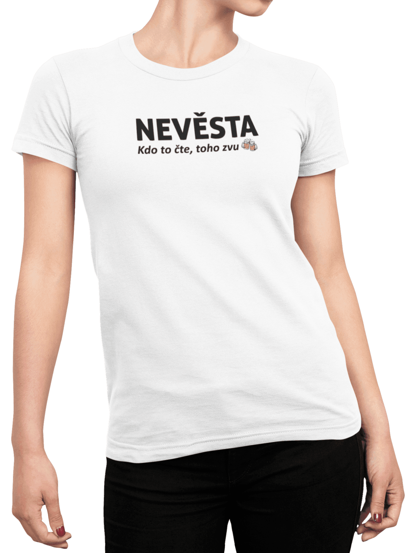 Tričko s potiskem Kdo to čte, toho zvu nevěsta