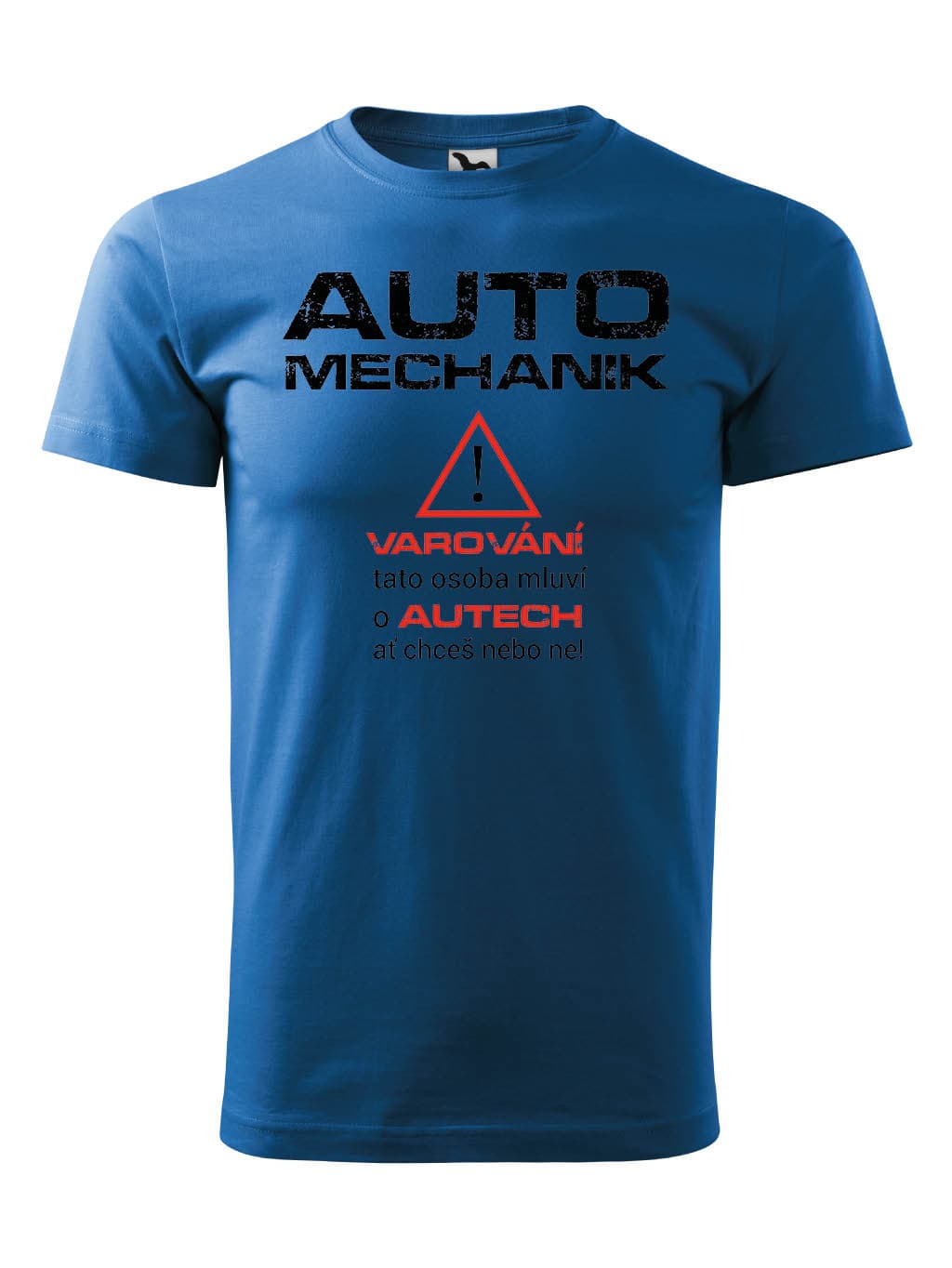 Tričko s potiskem Varování automechanik
