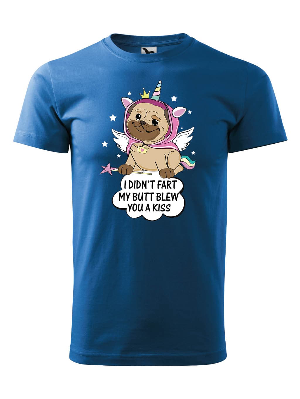 Tričko s potiskem Pug unicorn