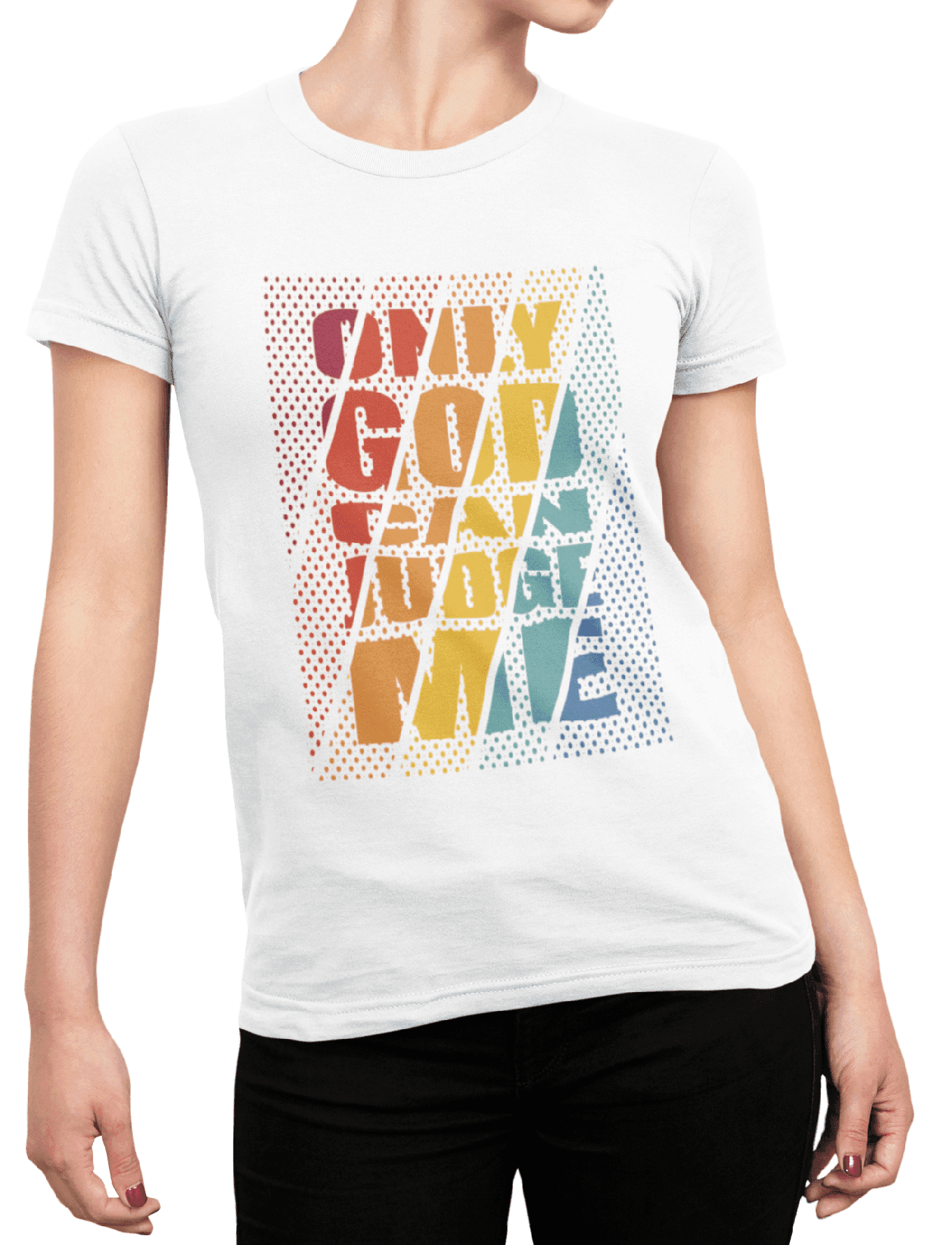 t shirt mockup of a woman posing with cropped face 87 el min