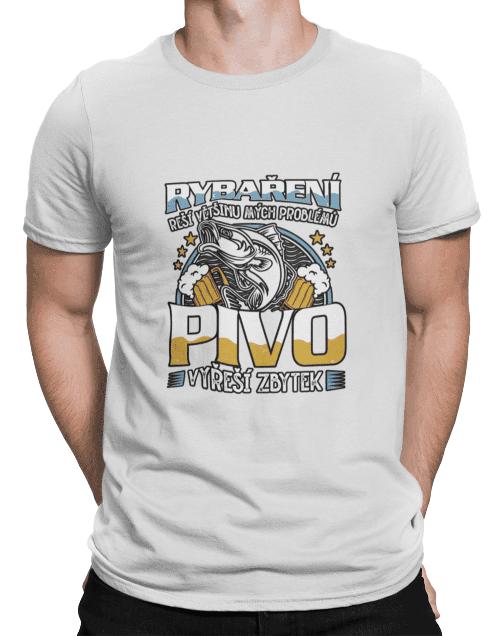 mockup of a man wearing a customizable t shirt against a plain color backdrop 1422 el (1) min (7)