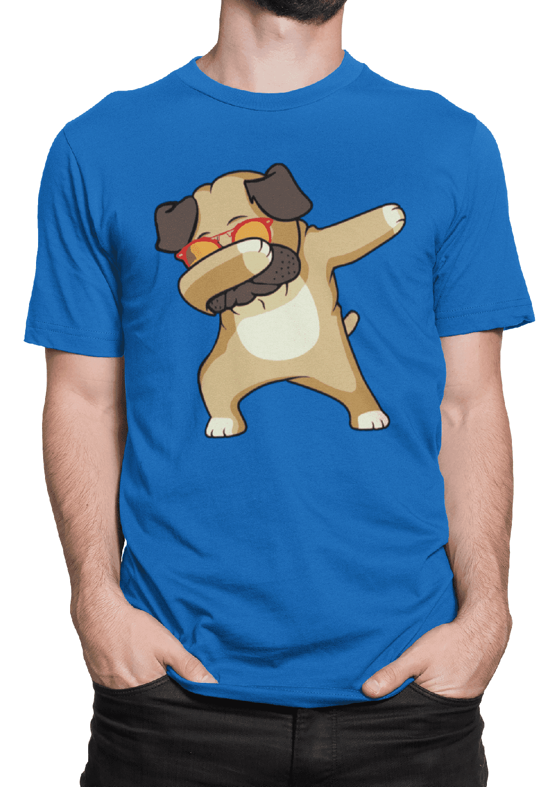 Tričko s potiskem Dabbing pug