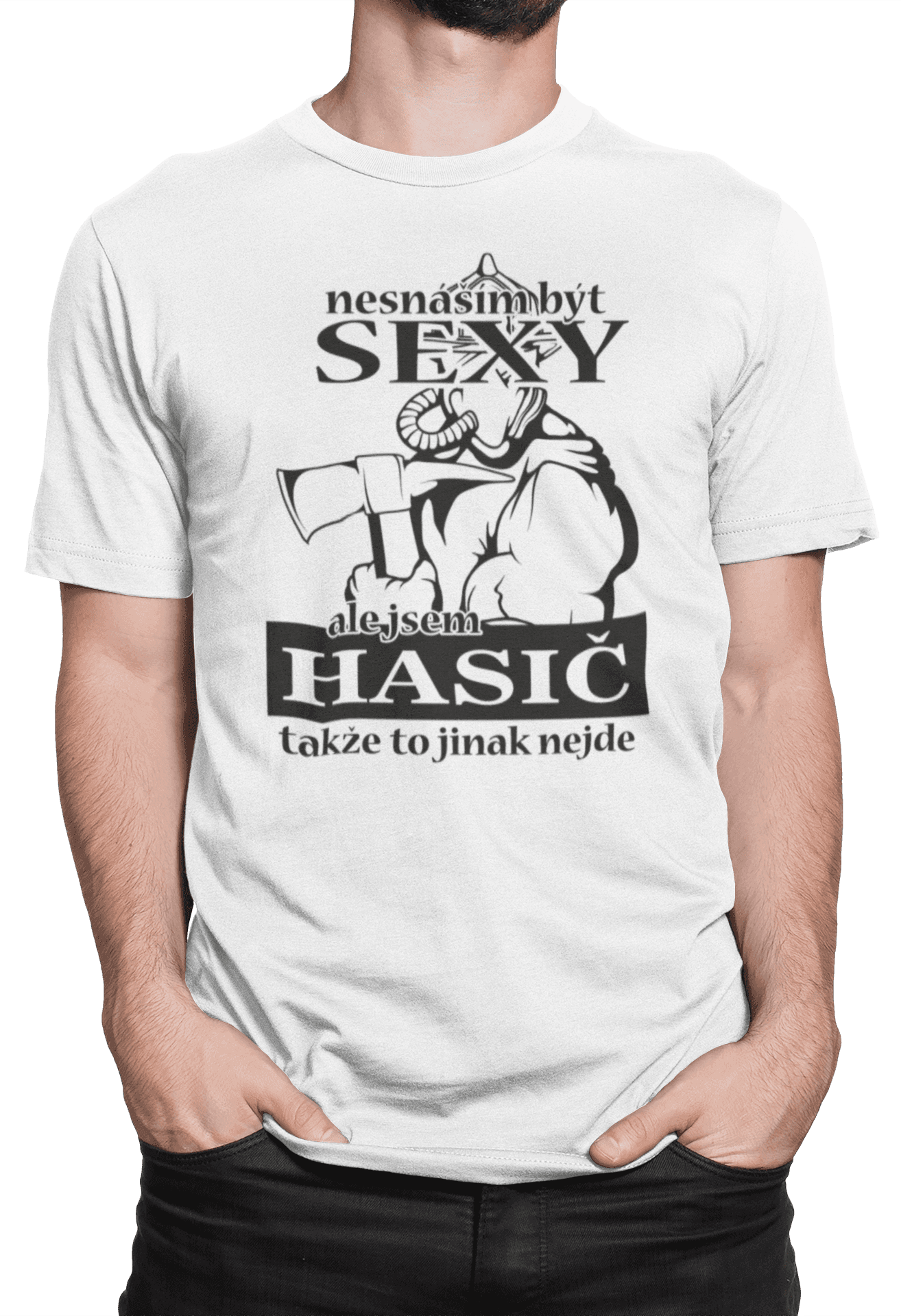 Tričko s potiskem Sexy hasič