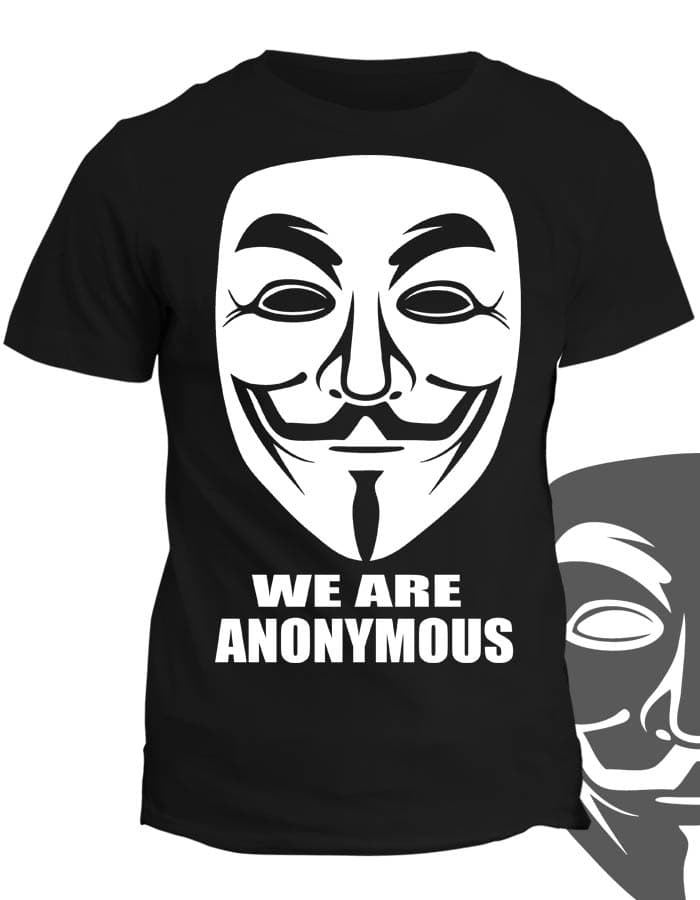 Tričko s potiskem We are Anonymous