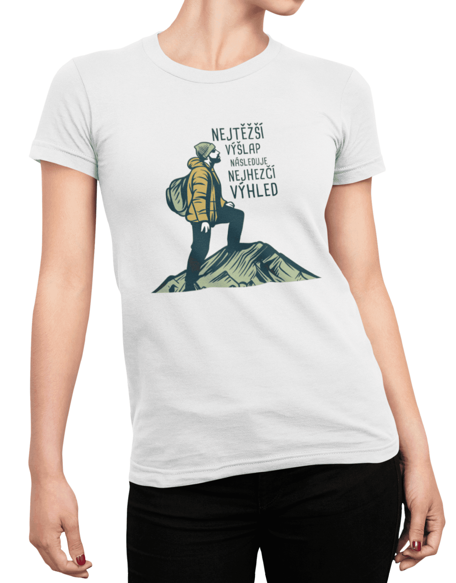t shirt mockup of a woman posing with cropped face 87 el min