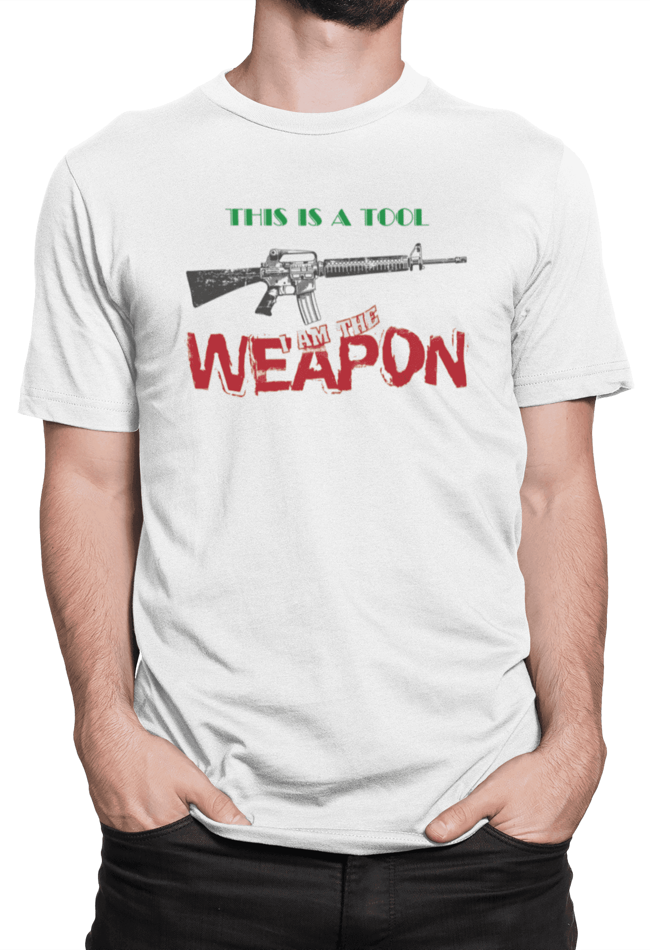 Tričko s potiskem I am weapon