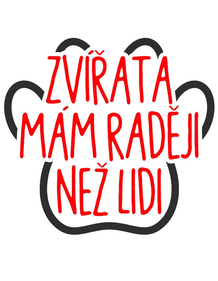 Mikina Zvířata mám raději než lidi
