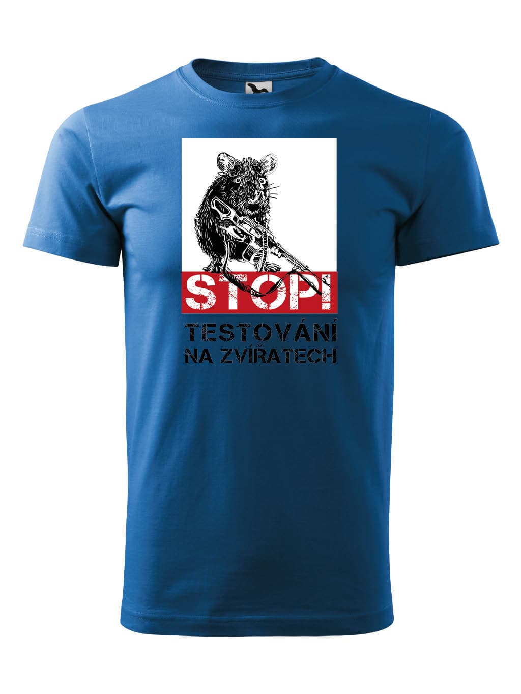 Tričko s potiskem Stop testování