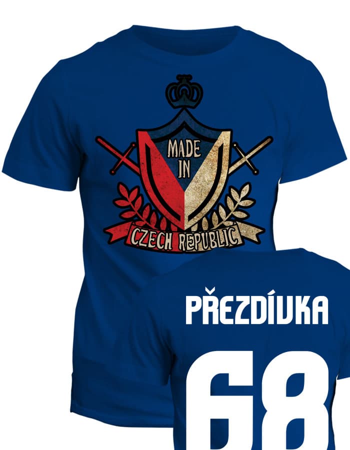 Tričko s potiskem Made in Czech Republic heraldic