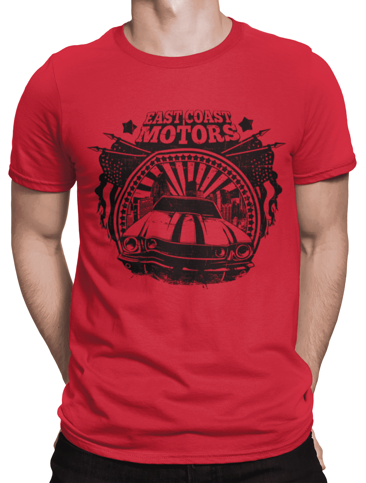 Tričko s potiskem East coast motors