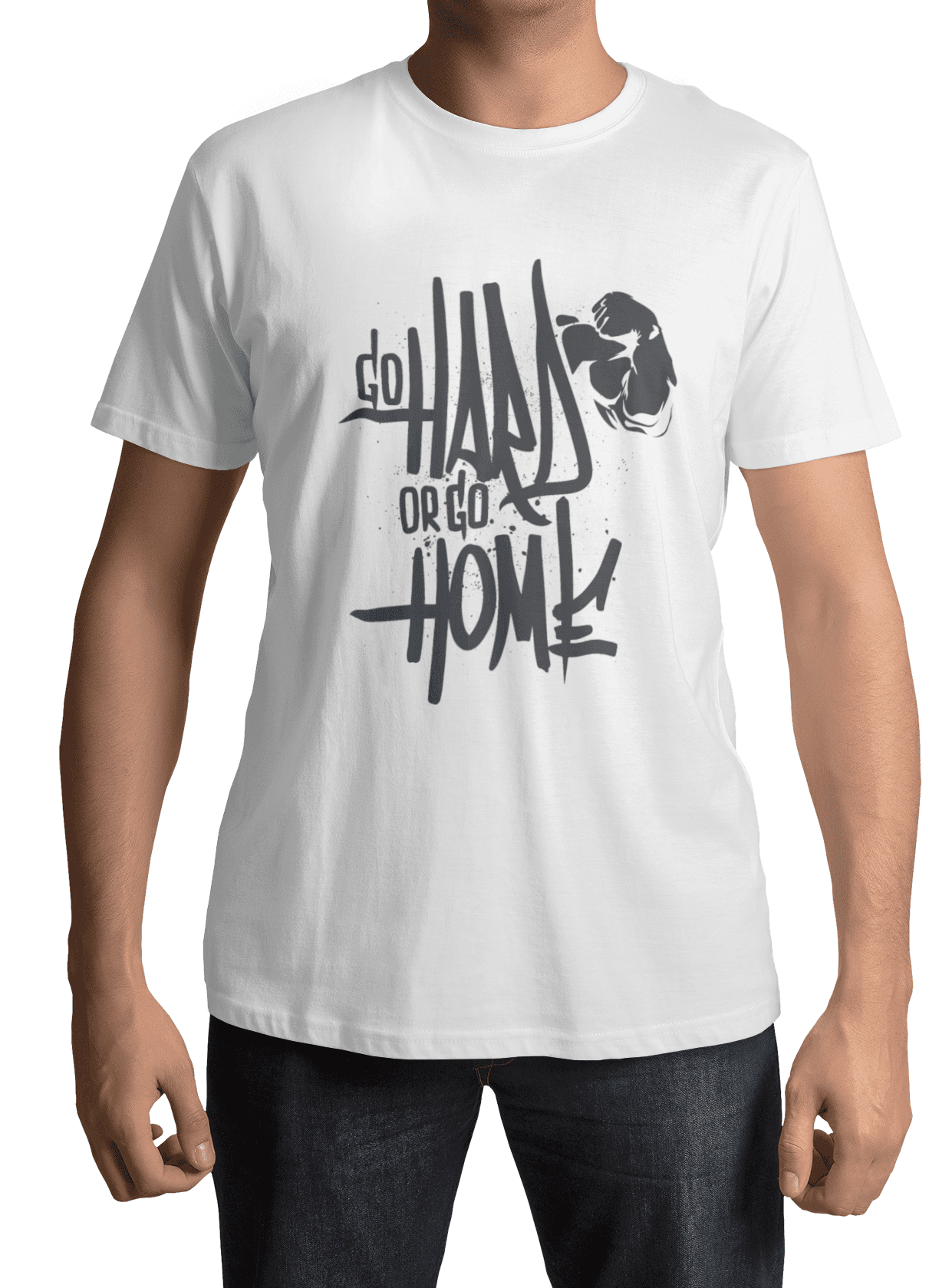 cropped face mockup of a man wearing a t shirt and posing against a plain backdrop 4412 el1 (1) min