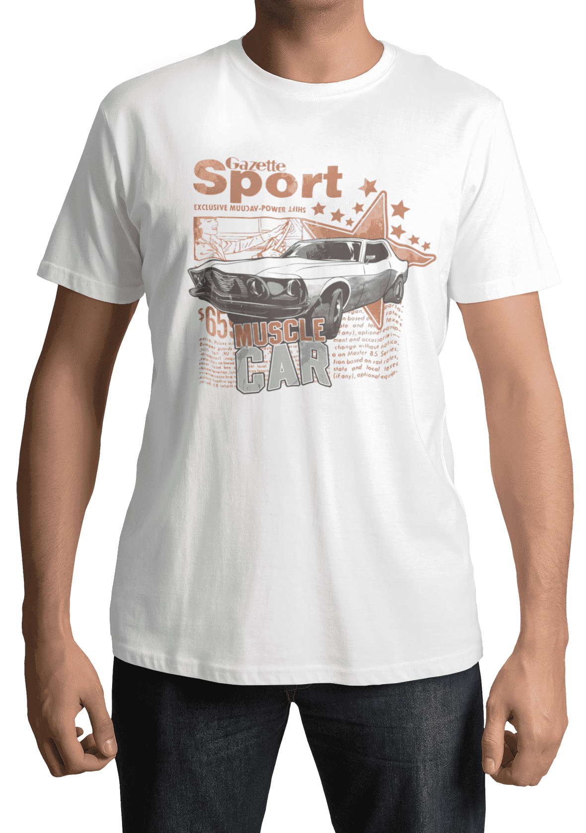 Tričko s potiskem Muscle Car