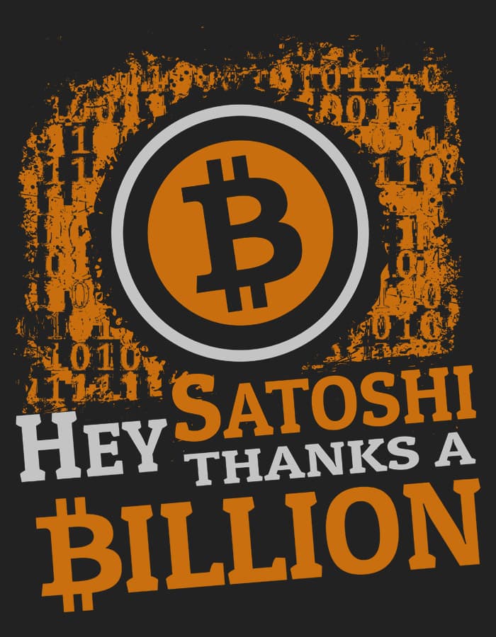 Tričko s potiskem Bitcoin Thanks Satoshi