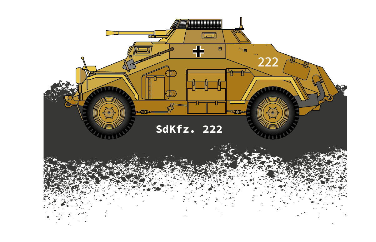 min SdKfz 222 tmavy