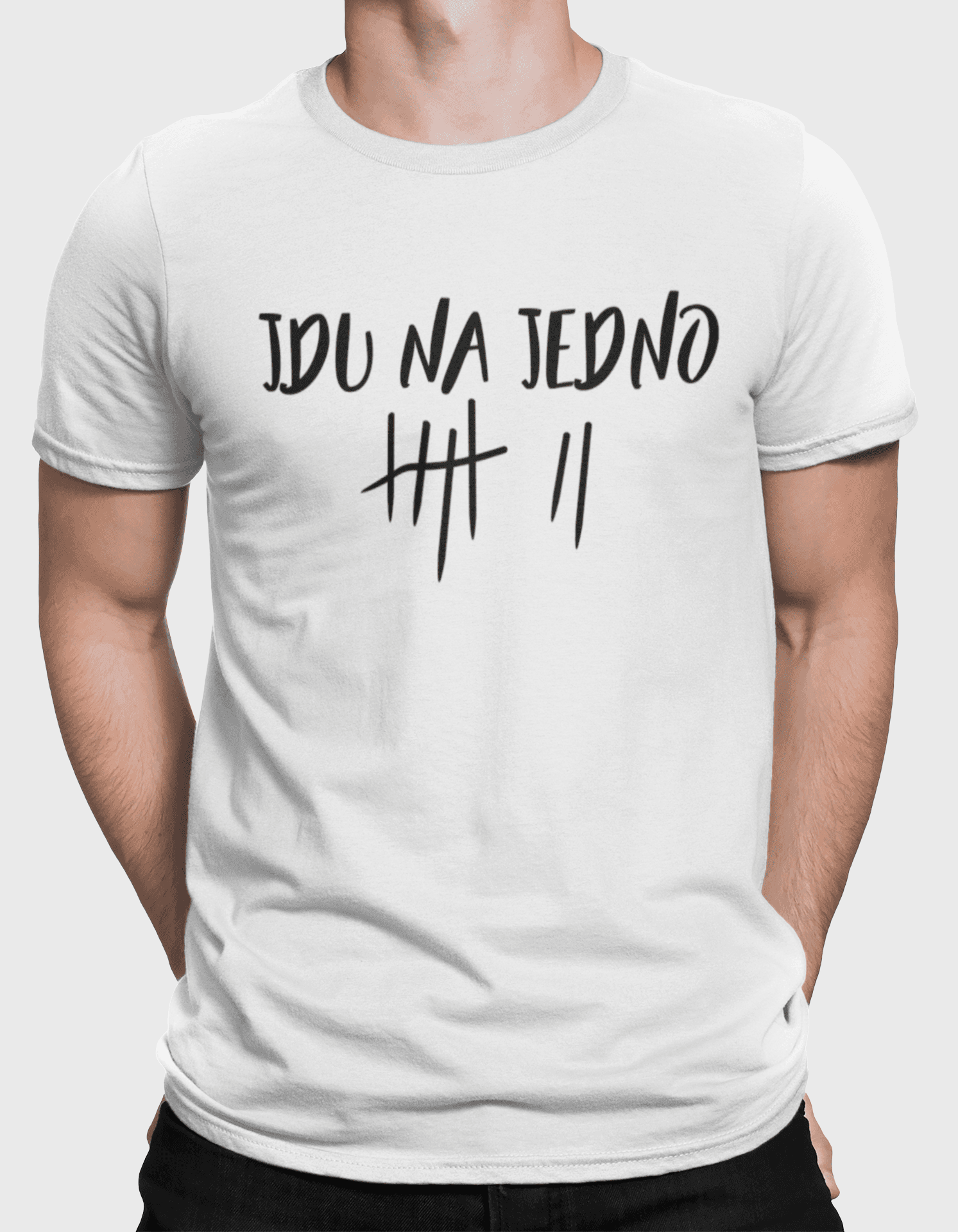Tričko s potiskem Jdu na jedno