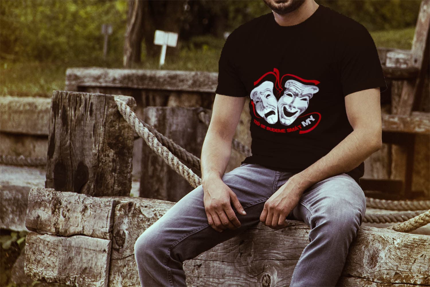 Tričko s potiskem Teď se budeme smát my