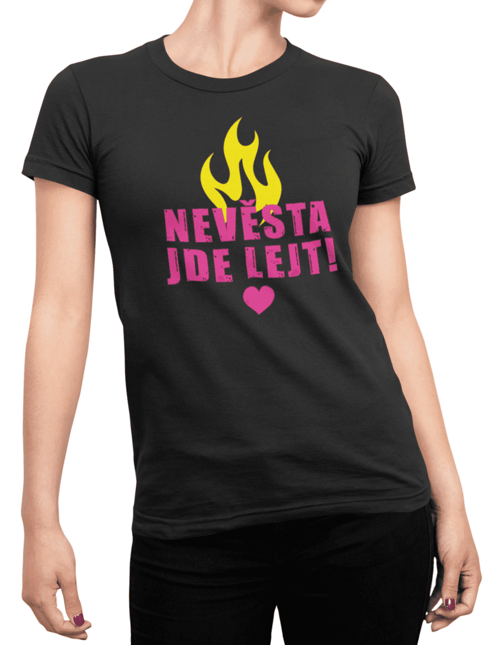 tricko s potiskem nevesta jde lejt (1)