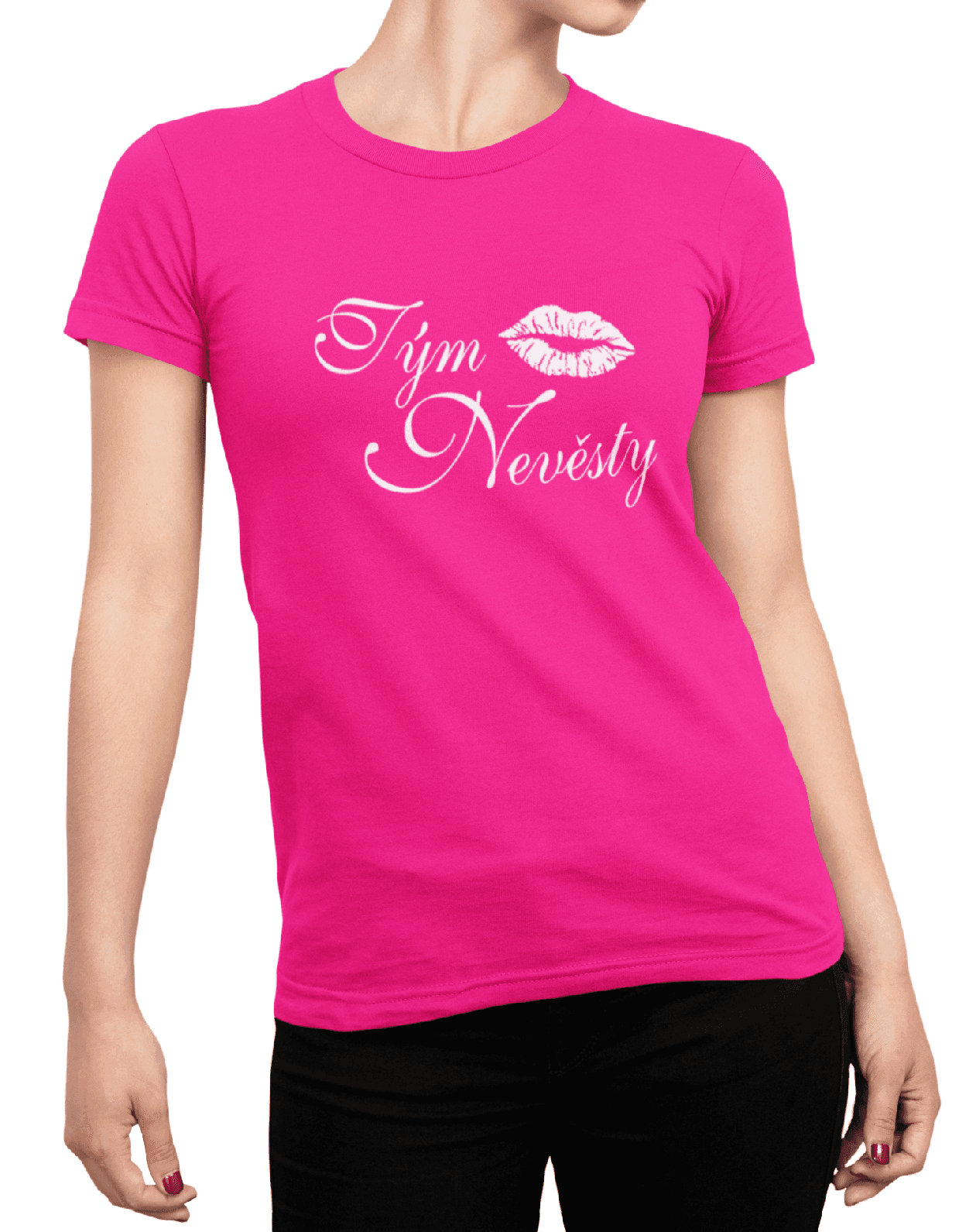t shirt mockup of a woman posing with cropped face 87 el (4) min