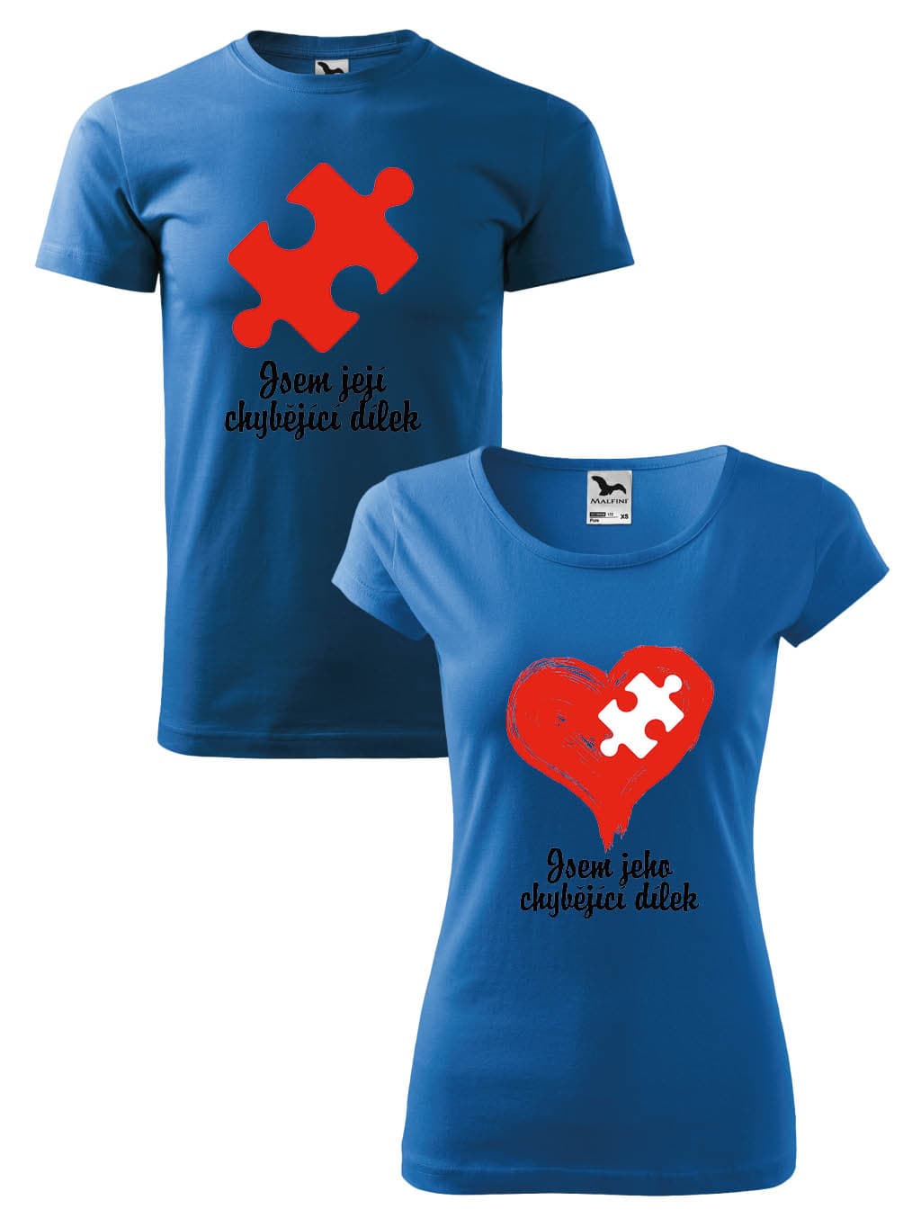 Trička pro páry Zamilované Puzzle