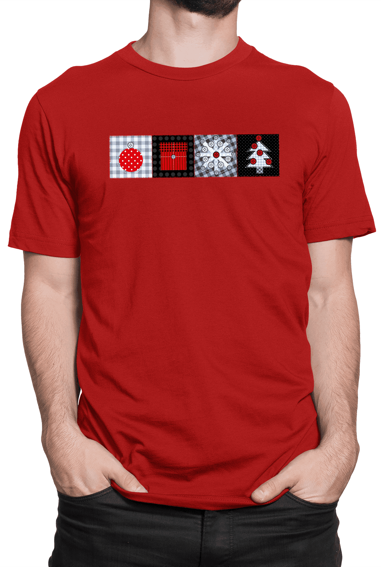 Vánoční tričko Patchwork3