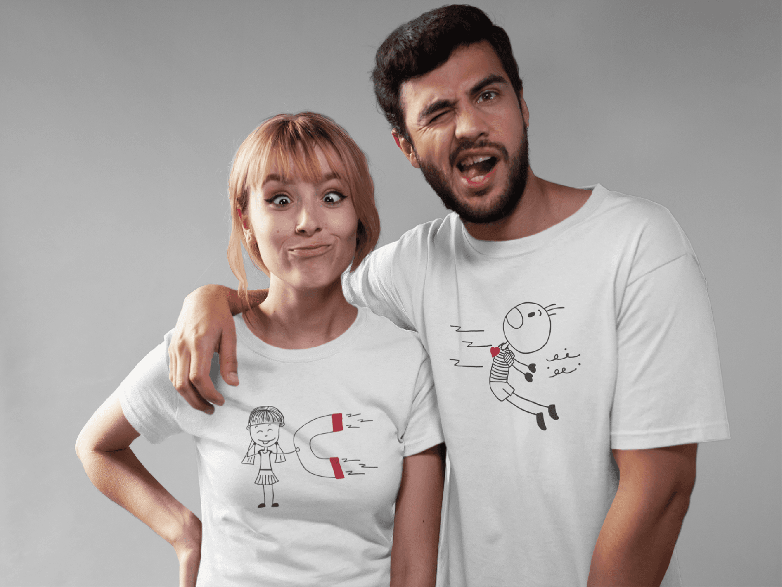 Trička pro páry Magnetická Přitažlivost
