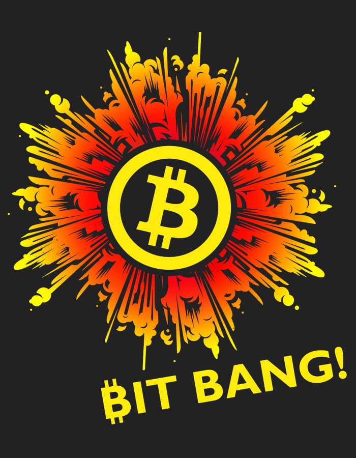 Tričko s potiskem Bitcoin Bit Bang!