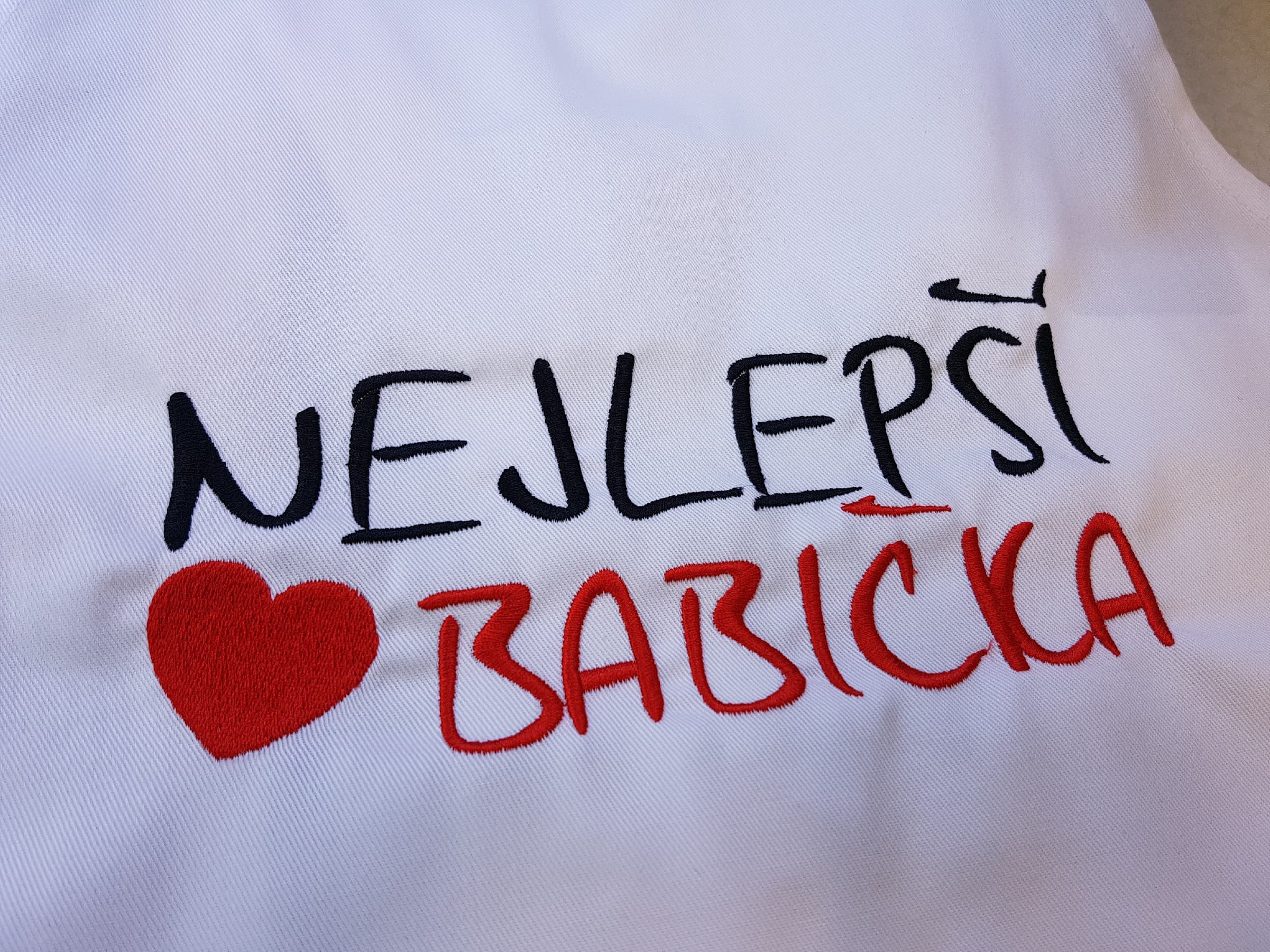 Zástěra s potiskem Nejlepší babička