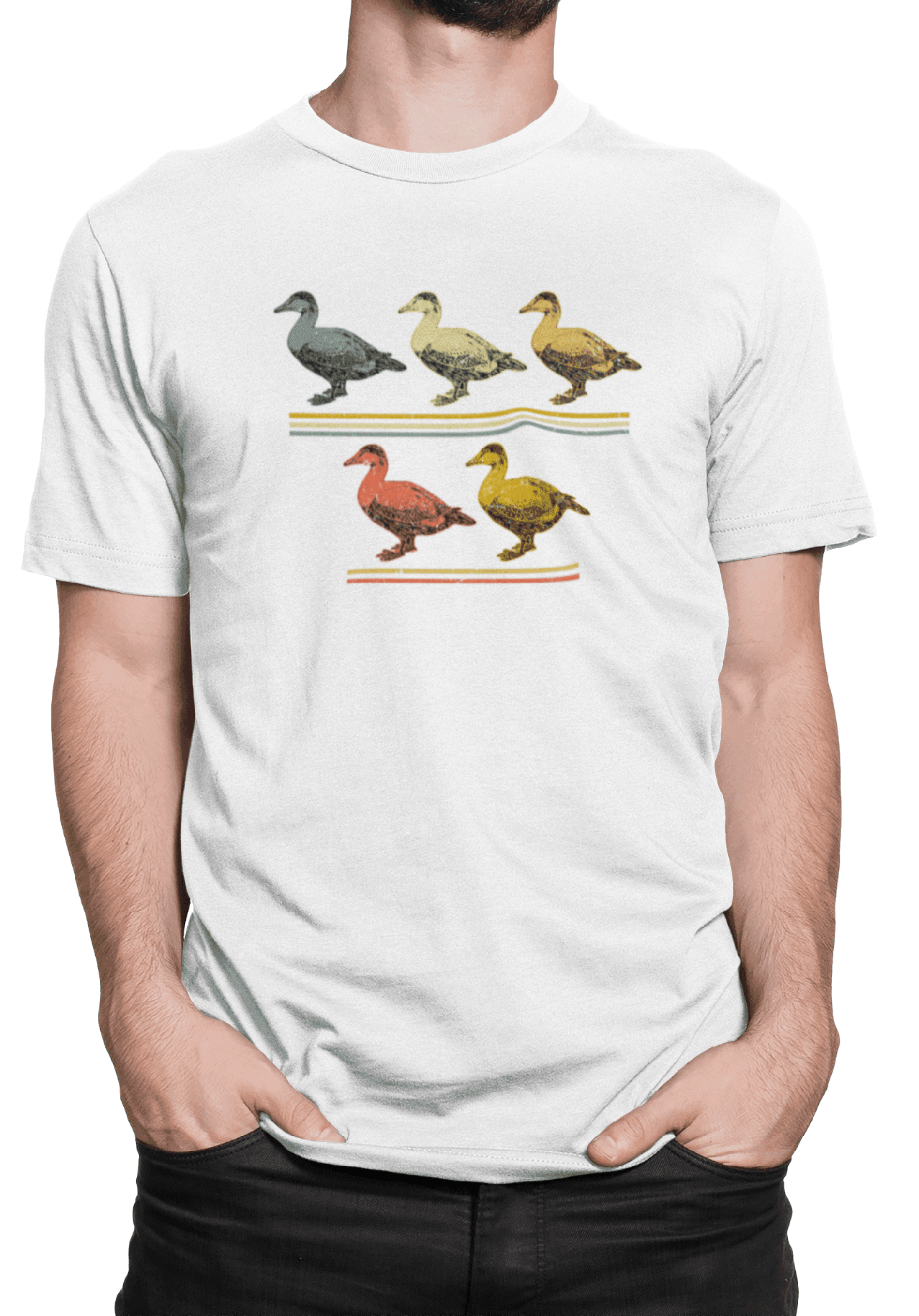 Tričko s potiskem Retro duck