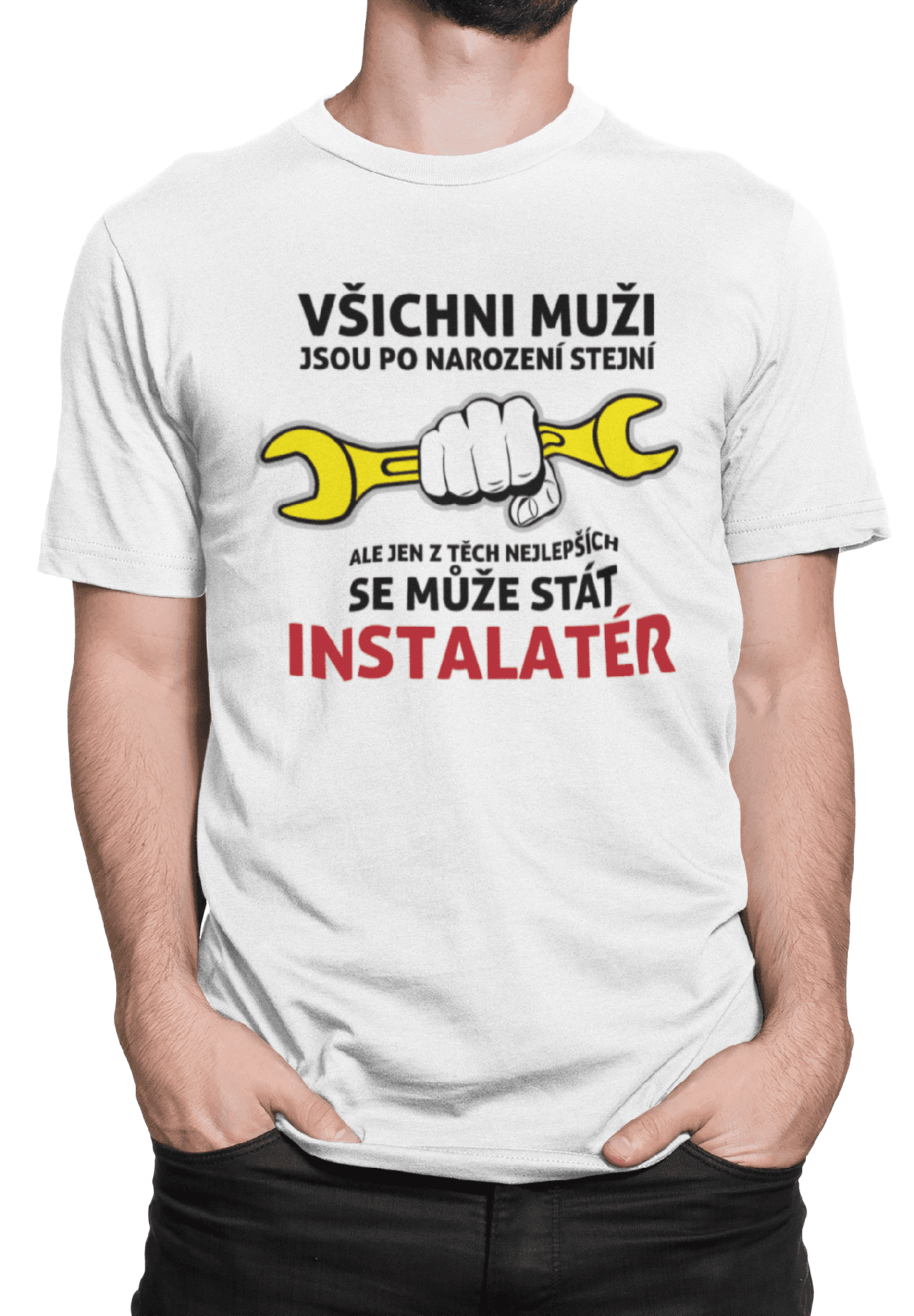Tričko s potiskem Nejlepší instalatér