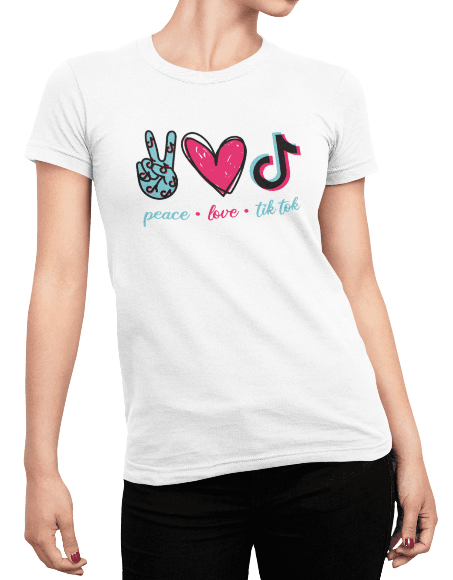 t shirt mockup of a woman posing with cropped face 87 el min