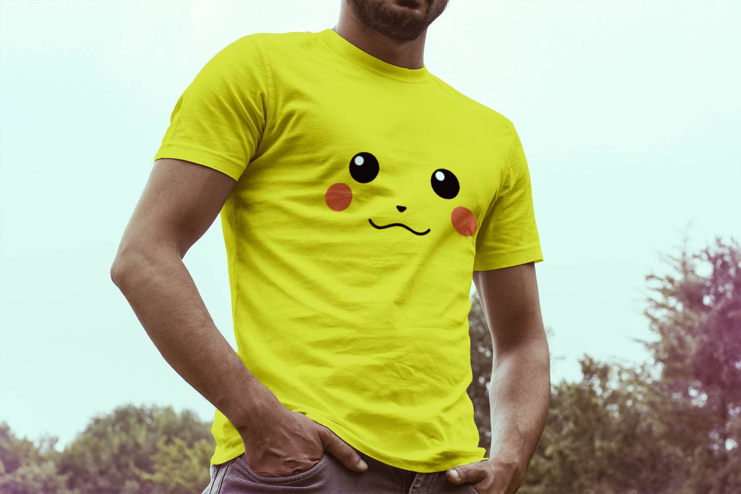 Tričko s potiskem Pika Pikachu